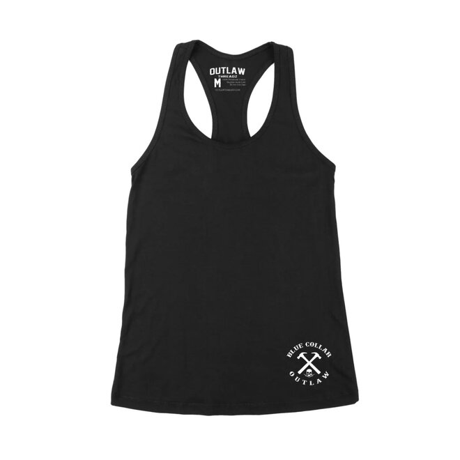 WORK HARDER RACERBACK TANK BLACK