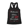 PRETTY EYES RACERBACK TANK BLACK