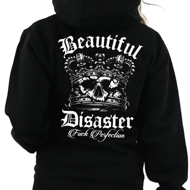 FUCK PERFECTION ZIP HOODY BLACK