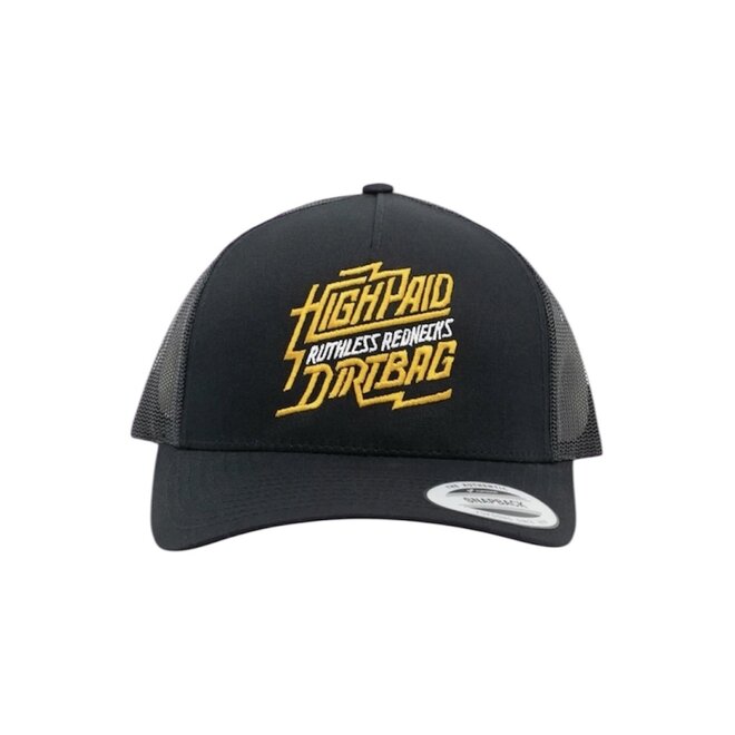 HIGH PAID DIRTBAG CURVED BRIM HAT BLACK