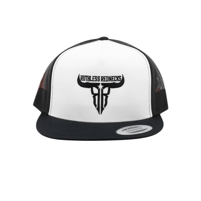 RAW TALENT MESH FLATBRIM HAT WHITE BLACK