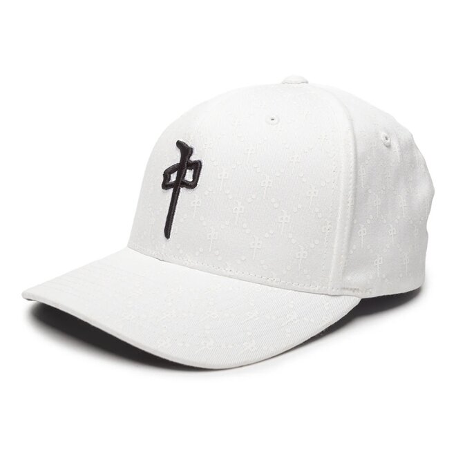 OG PUFFY CC PATTERN FLEXFIT HAT WHITE BLACK