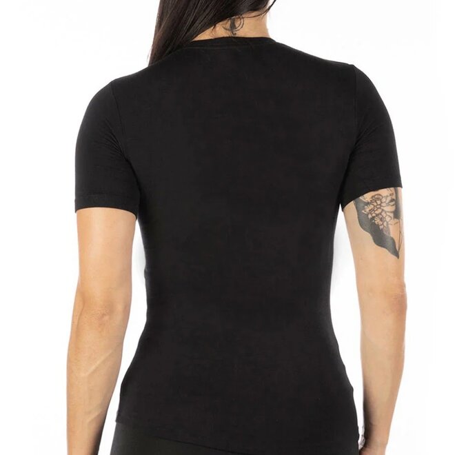 THE SACRED TEXTS VNECK SS TEE BLACK