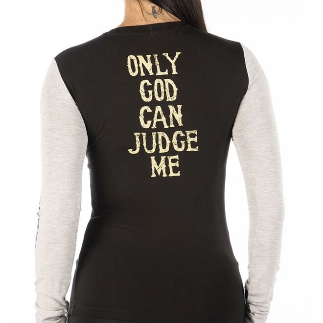 THE MASKED VIGILANTE LS TEE BLACK GREY