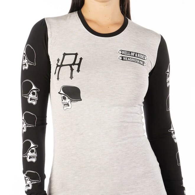 THE BLACK MANTA LS TEE HEATHER GREY BLACK