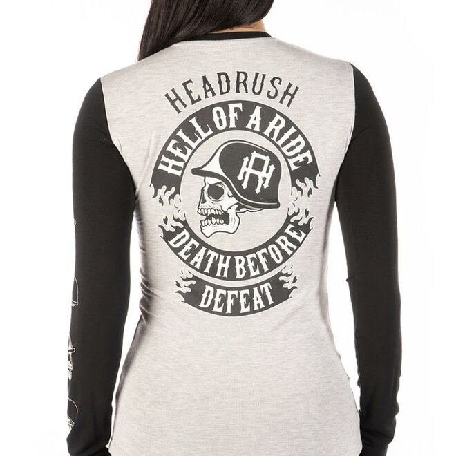 THE BLACK MANTA LS TEE HEATHER GREY BLACK