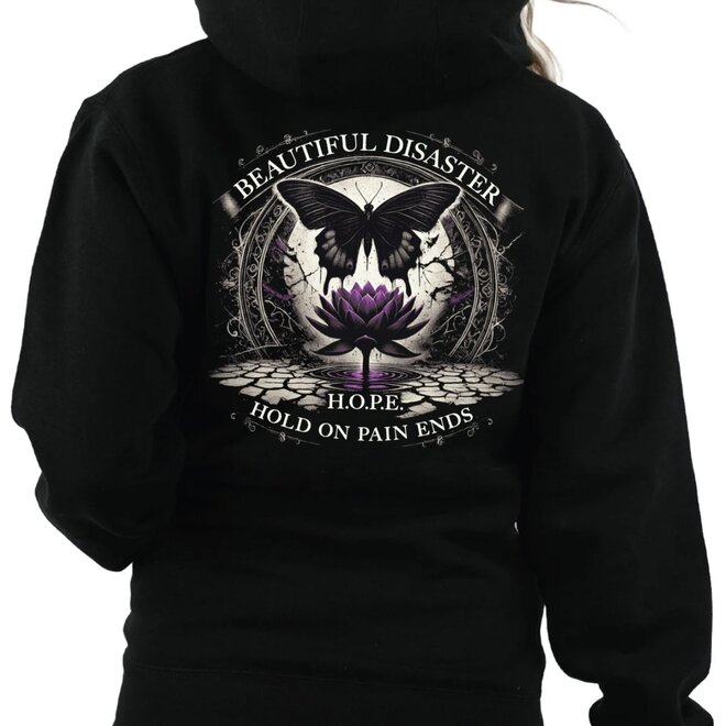 HOPE ZIP HOODY BLACK