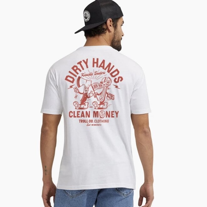 DHCM KNUCKLE BROS 2.0 SS TEE WHITE
