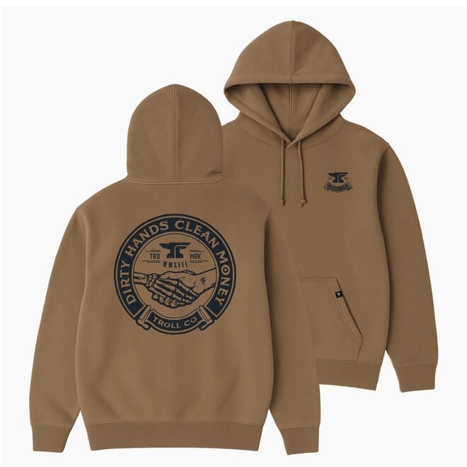 DHCM HAGGLER PO HOODY DARK TAN