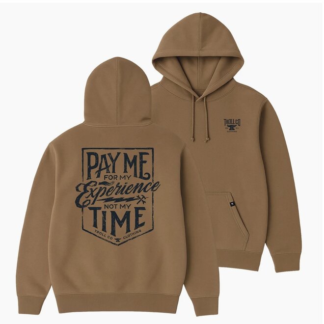 PAY ME PO HOODY DARK TAN