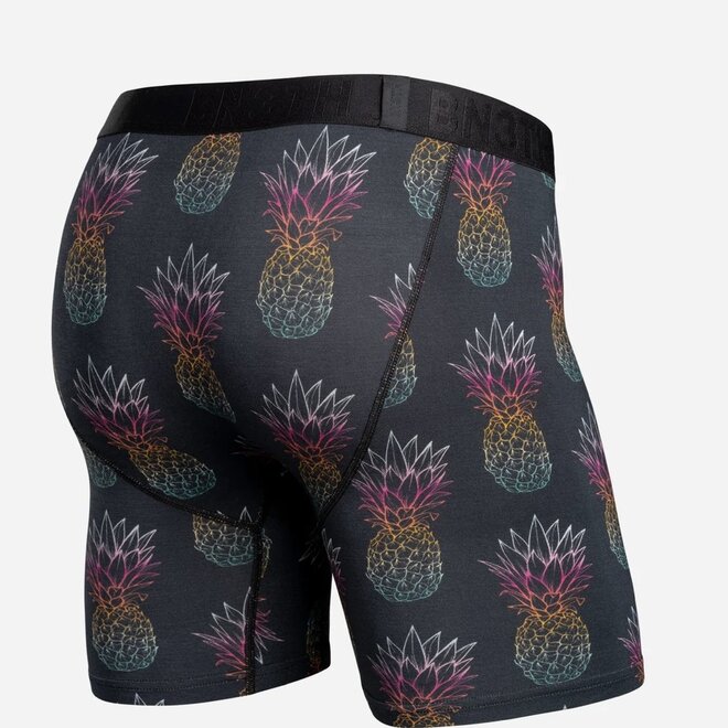 CLASSIC ICON BOXER BRIEF PRINT PINEAPPLE FADE BLACK