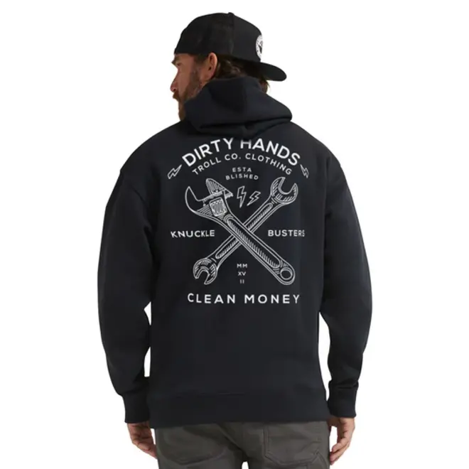 DHCM TWISTING WRENCHES PO HOODY BLACK WHITE