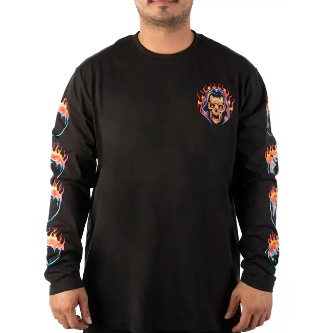 THE WATCH IT BURN LS TEE BLACK