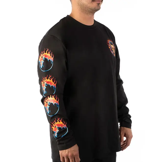 THE WATCH IT BURN LS TEE BLACK