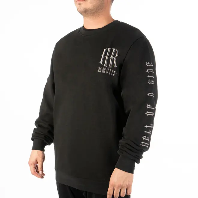 THE BIKER WINGS CREW SWEATER BLACK