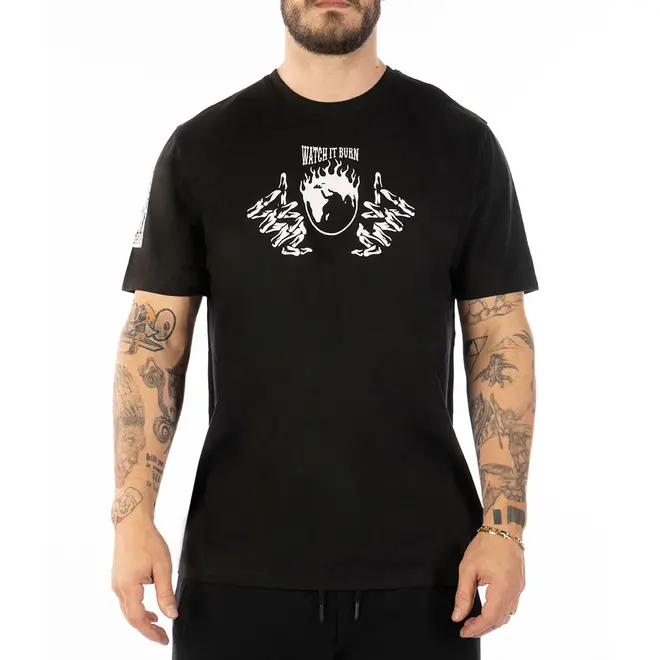 THE WATCH IT BURN SS TEE BLACK WHITE