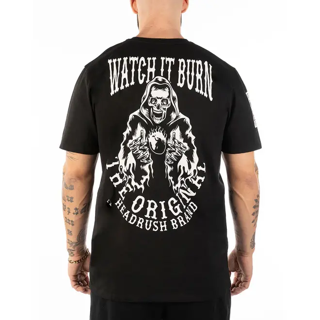 THE WATCH IT BURN SS TEE BLACK WHITE