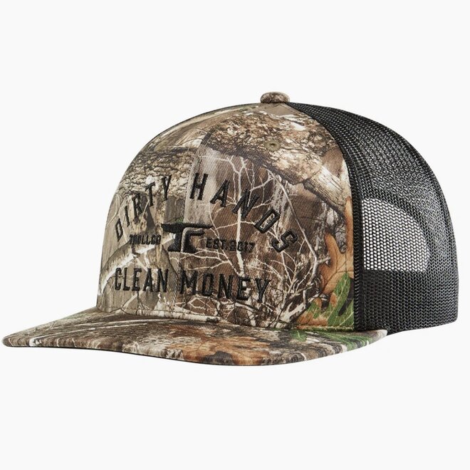 DHCM REAL TREE CLASSIC FLAT BRIM TRUCKER HAT REAL TREE
