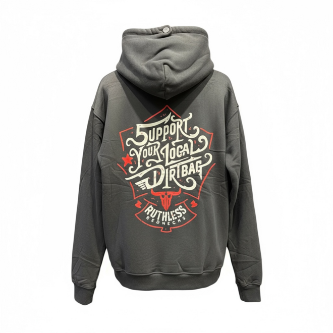 SUPPORT YOUR LOCAL DIRTBAG 2.0 PO HOODY BLACK