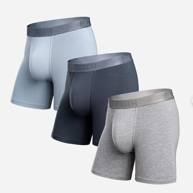 ESSENTALS BOXER BRIEF 3PACK DUSTY/MINDIGHT/HEATHER GREY