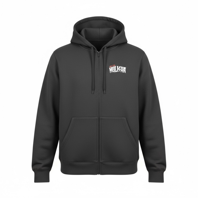 WEB ZIP HOODY BLACK
