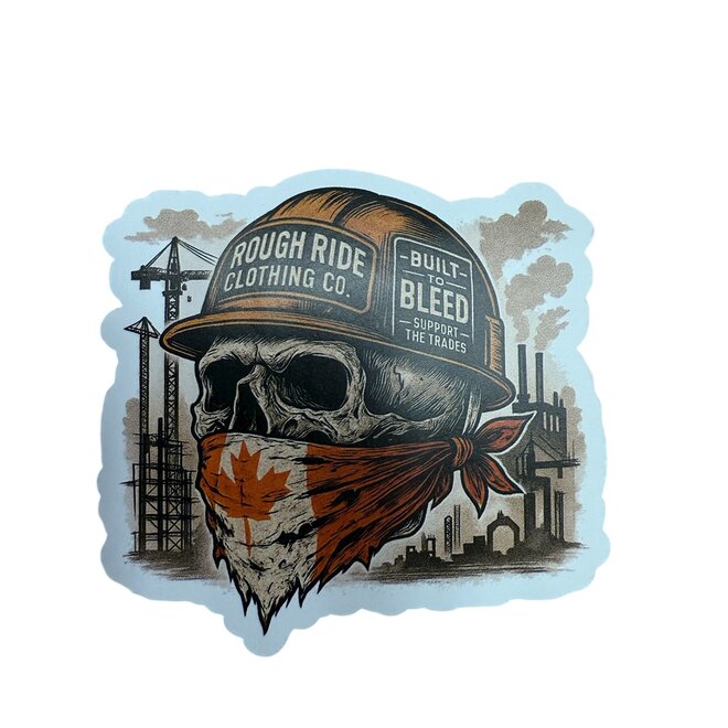 BUILT TO BLEED STICKER 3X3