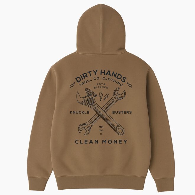 TWISTING WRENCHES PO HOODY DARK TAN
