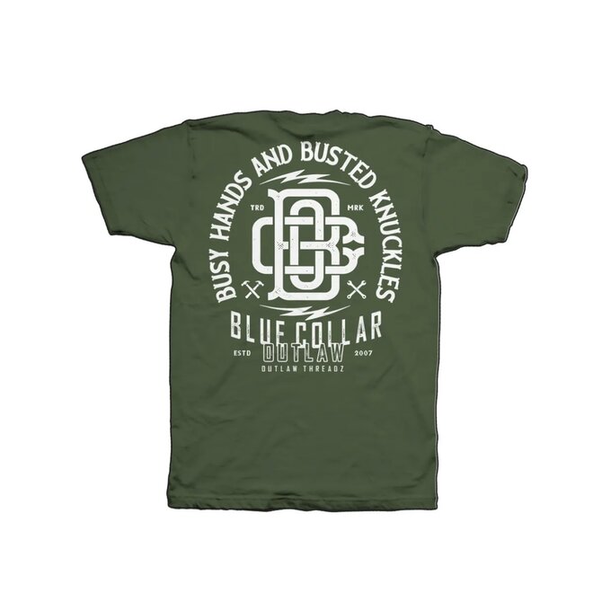 STAMPED SS TEE MILTARY GREEN