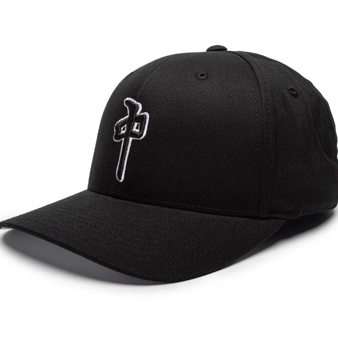 OG PUFFY FLEXFIT HAT BLACK BLACK WHITE