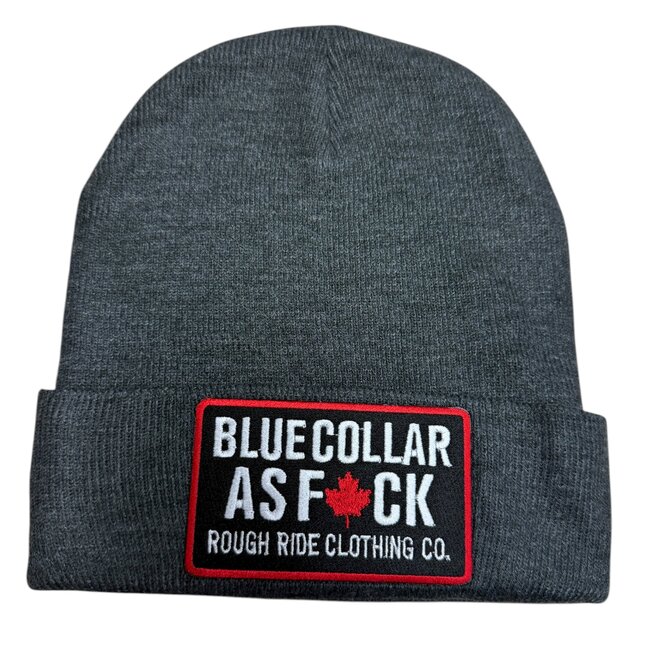 BLUE COLLAR AF BEANIE CHARCOAL HEATHER