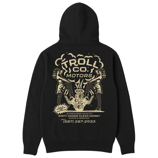 MOTORS PO HOODY BLACK