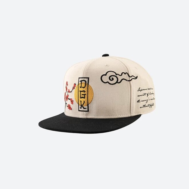 PATIENCE SNAPBACK HAT CREAM BLACK