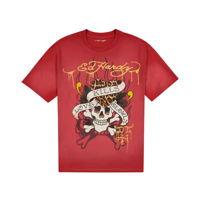 LKS SKULL BOXY SS TEE SUNFADE RED