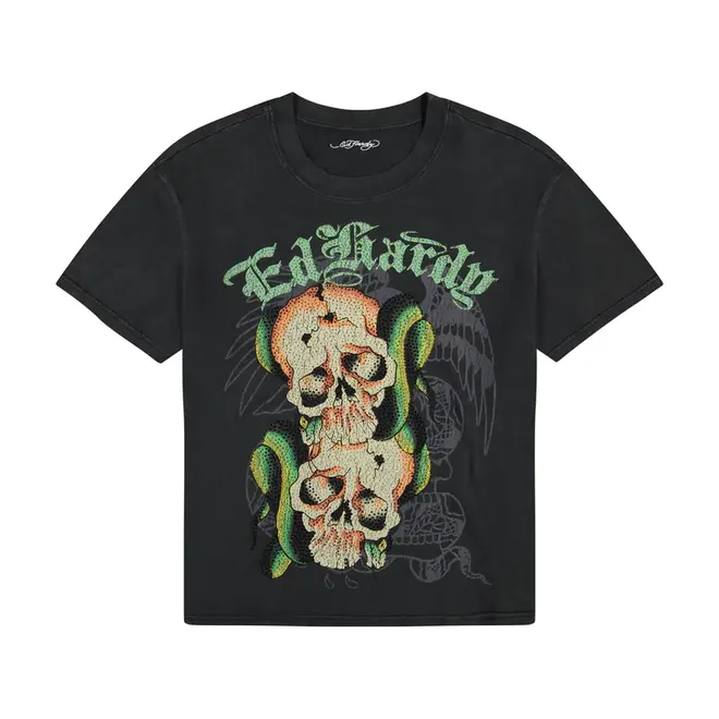 SKULL SNAKES SS TEE BLACK