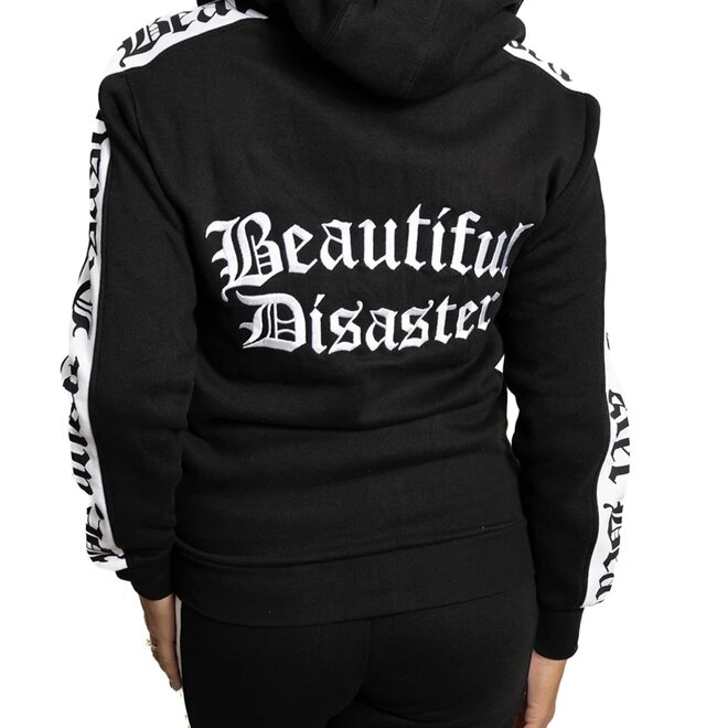 PUNK PRINCESS ZIP HOODY BLACK