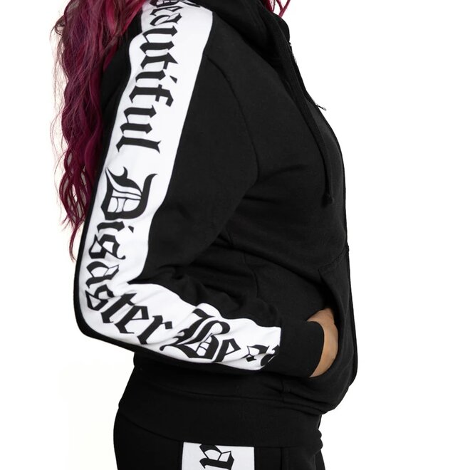 PUNK PRINCESS ZIP HOODY BLACK