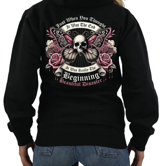 KEEP GOING ZIP HOODY BLACK