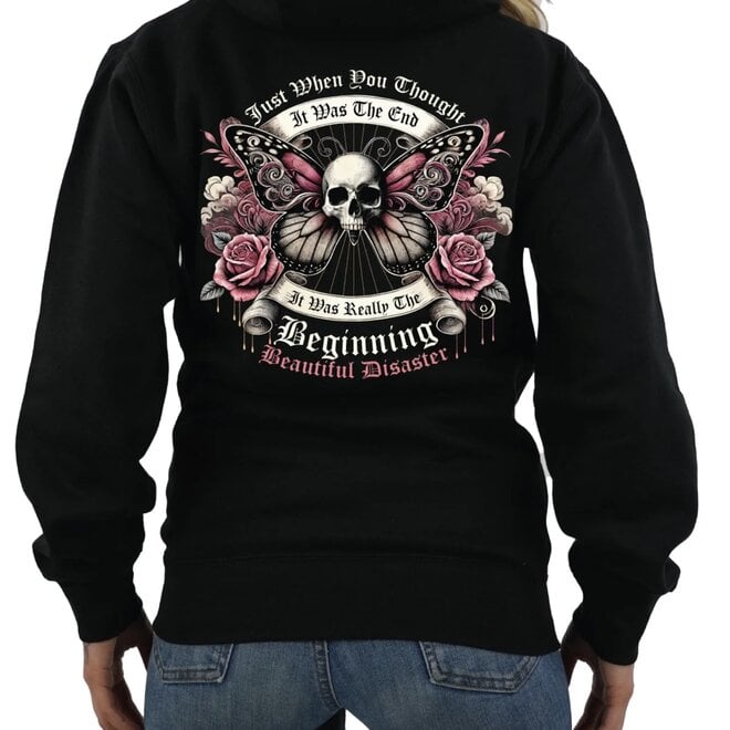 KEEP GOING ZIP HOODY BLACK