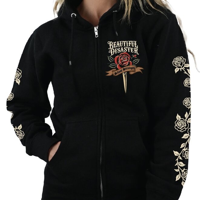 SILENT STRENGTH ZIP HOODY BLACK