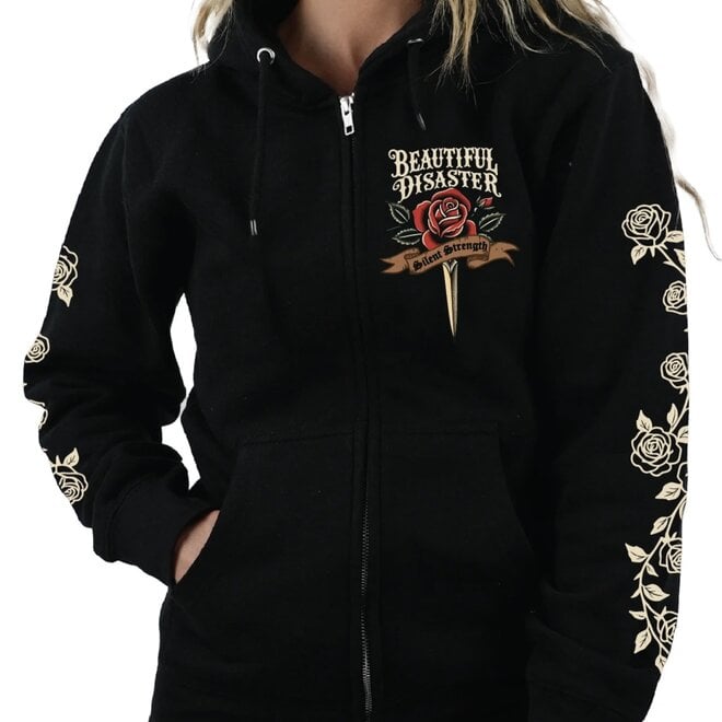 SILENT STRENGTH ZIP HOODY BLACK