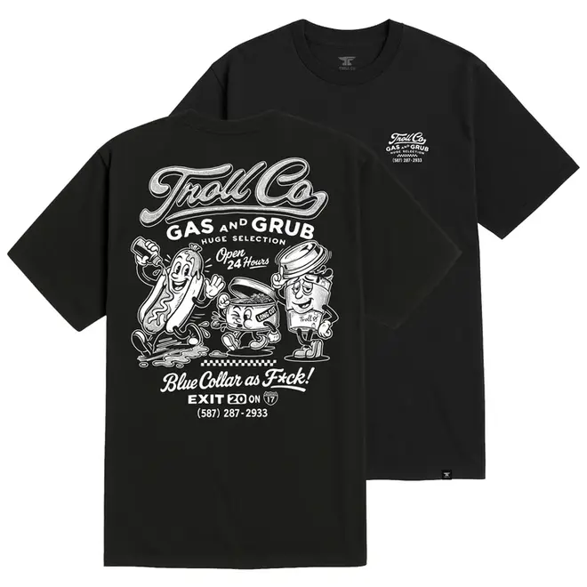 GAS AND GRUB SS TEE BLACK