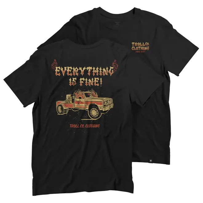 EVERYTHING IS FINE SS TEE BLACK