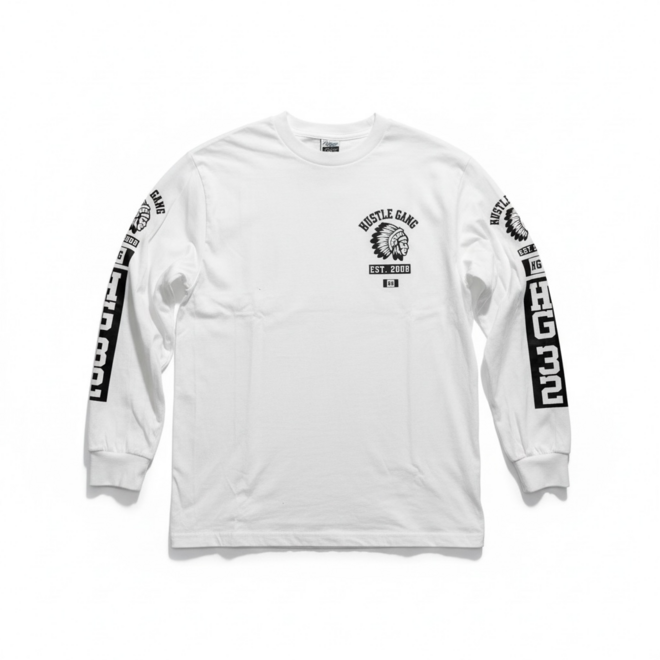FLAG LS TEE WHITE