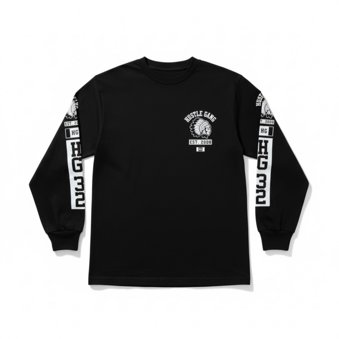 FLAG LS TEE BLACK