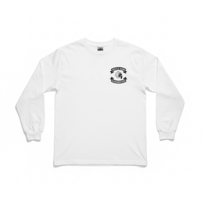 HARDHEADS LS TEE WHITE