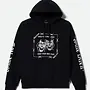 SMILE ALWAYS RELAXED PO HOODY BLACK WORN WASH