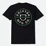 CREST 2 SS TEE BLACK STONE GREEN