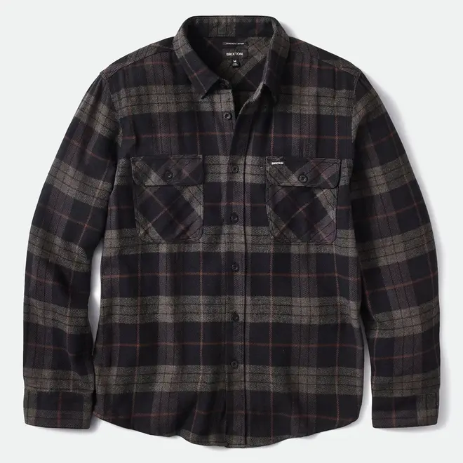 BOWERY FLANNEL BLACK CHARCOAL