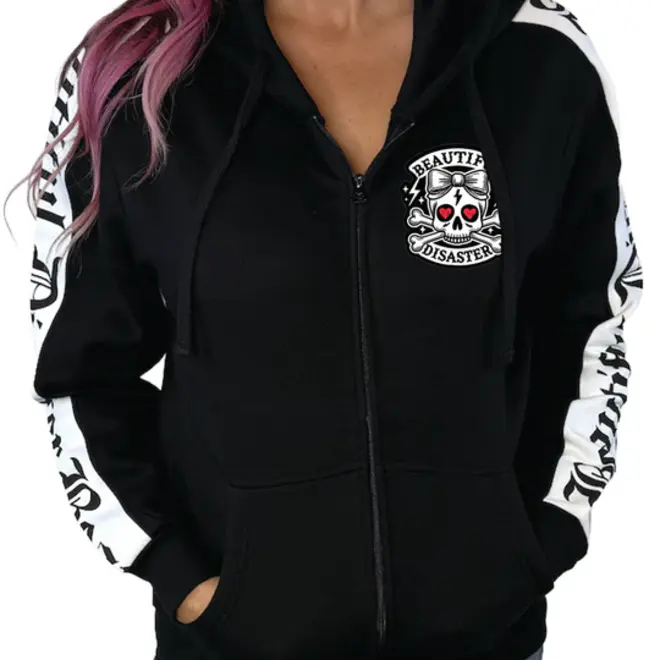 BADGE OF HONOR ZIP HOODY BLACK