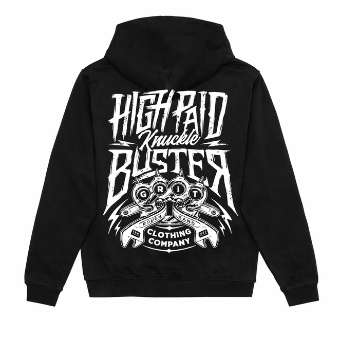 HPKB PO HOODY BLACK WHITE